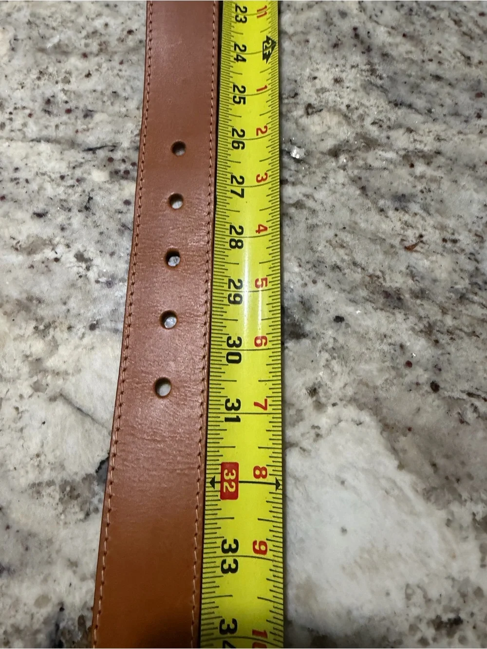 USA Made Brown Leather Belt Southwestern Italian Buckle Embellishment Medium